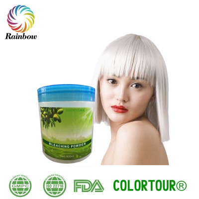 Colortour Dust- free best hair bleach powder bleaching hair color /blue and white organic powder